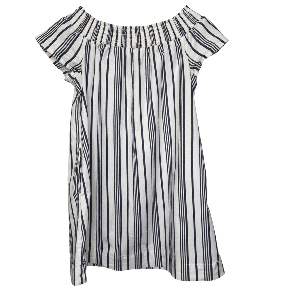 Marine Layer Striped Cap Sleeve Dress Large Blue/White‎